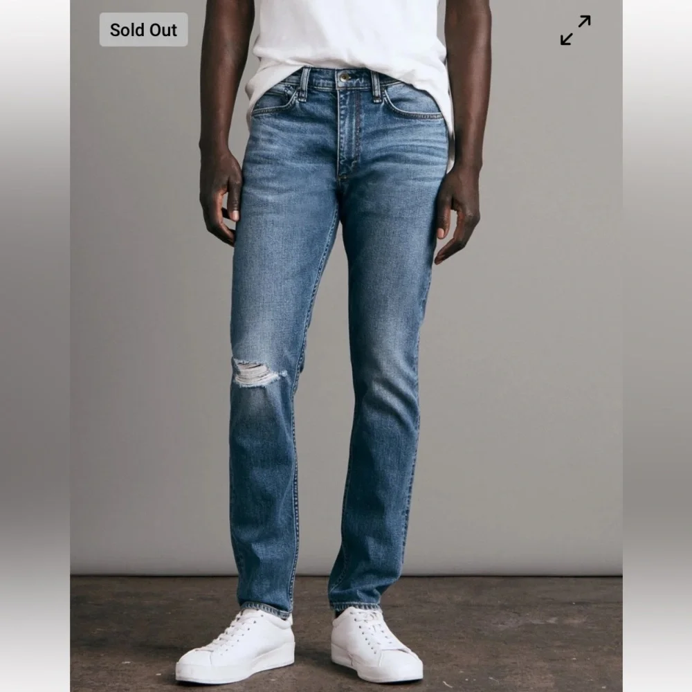 NWT Rag & Bone Fit 2 - Malibu Slim Fit Mid Rise Stretch Jean 31 x 32 Denim